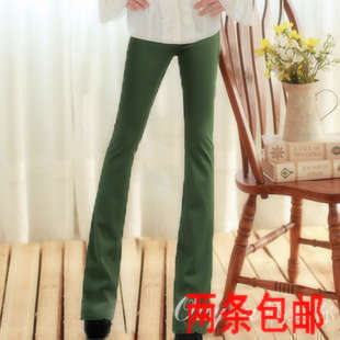  大布娃娃春装女式裤子长裤正装裤低腰裤紧身微喇叭裤 瘦腿裤
