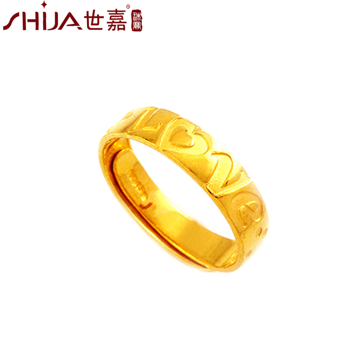 结婚季特惠 世嘉 黄金戒指 999千足金结婚戒指情侣对戒 LOVE 正品 结婚季特惠 世嘉 黄金戒指 999千足金结婚戒指情侣对戒 LOVE 正品