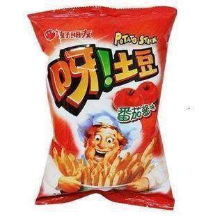  满百包邮 好丽友 呀土豆/呀!土豆 膨化食品 薯条 番茄酱味 40g