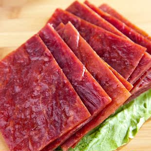  金皇冠特价零食 双鱼口味/靖江猪肉脯大正片/金奖 250克