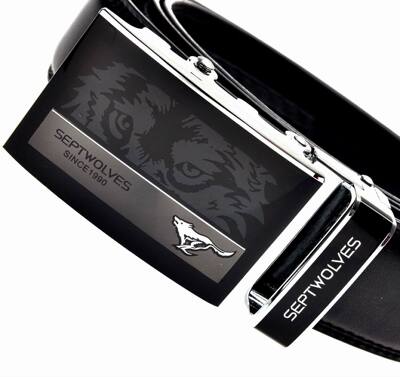 送钥匙包+礼盒 七匹狼真皮皮带 男士自动扣真皮正品腰带 纯牛皮潮