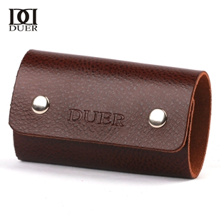  DUER钥匙包 正品韩国男士商务钥匙套韩版女士牛皮女式时尚钥匙包