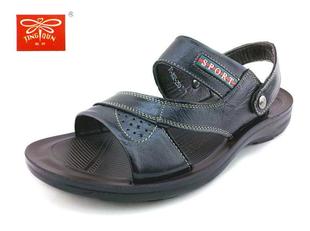  男士凉鞋正品真皮休闲凉鞋 男潮流凉鞋男式套趾凉拖罗马沙滩鞋