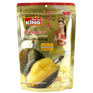  前所未有的口感 泰国原产 榴的华金枕头榴莲干 100g 急冻冻干技术