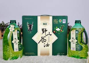  赣花野山茶油2L*2瓶礼盒装 有机茶油 纯天然山茶籽油/月子油 包邮