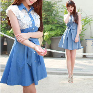 夏装学院风韩版甜美可爱学生<em>连衣裙</em> 夏季小清