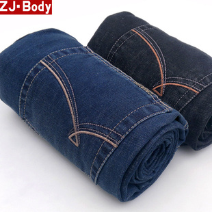  ZJ-Body/造就一身 热卖款男装商务休闲直筒高品质厚款牛仔裤男