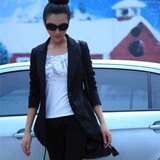 2012春装新款女装韩版修身女士黑色大码小西服修身小西装小外套女