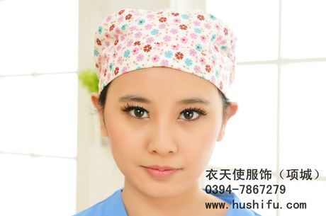 妇产科医院护士工作帽 医生手术帽 全棉印花欧