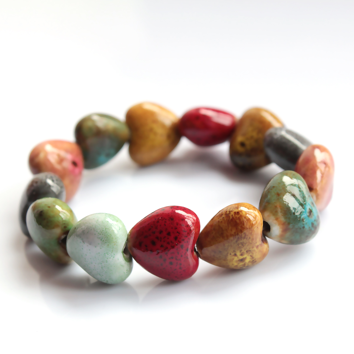 七彩灵珠多彩陶瓷手链...