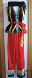 少数民族佤族服装/红裤无袖彝族男装/傣族舞蹈演出/舞台表演服装