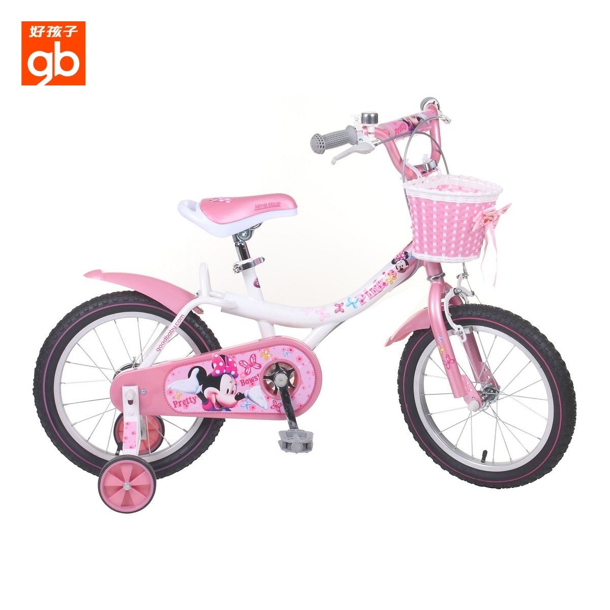 好孩子儿童自行车 goodbaby迪士尼米妮女童车可爱单车 12 14 16寸