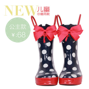  儿童雨鞋 女童雨靴 韩国 童鞋 蝴蝶结 韩版夏时尚大童水鞋  包邮