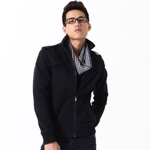  秋冬新款 韩版 男 时尚休闲型男立领外套 潮男装 修身夹克 男