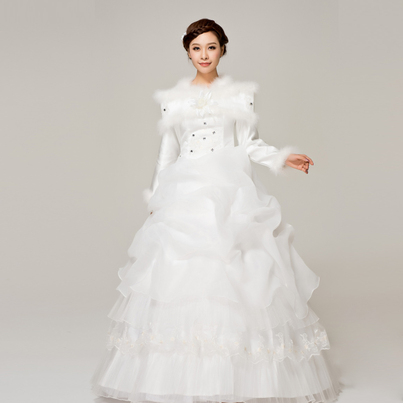 秋冬季冬装2013结婚季新款冬天婚纱长袖韩版新娘结婚婚纱礼服裙冬装保暖 秋冬季冬装2013结婚季新款冬天婚纱长袖韩版新娘结婚婚纱礼服裙冬装保暖