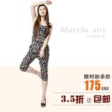 2012女装 连体裤 夏新款欧美大码原单连身裤连衣裤波点裤背带长裤