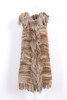 外贸样衣欧洲版型女式兔毛编织带帽，背心皮草服饰修身款，貉子毛流苏(毛流苏)