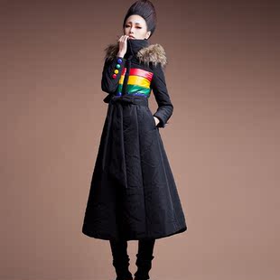  预售裙舞魅妃冬季新品保暖棉衣加长款厚款棉服带帽女装S376