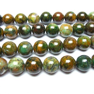  四皇冠浩然水晶 8-12MM金绿松石串珠散珠子批发厂家直销