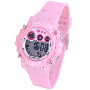  正品迪士尼电子表 运动防水led多功能小女孩学生表 米奇儿童手表