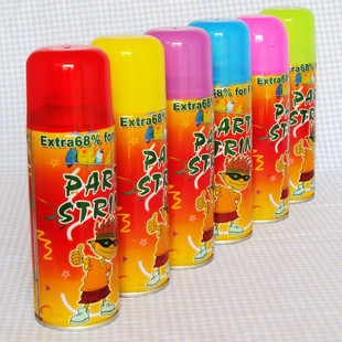  结婚装饰场景布置 手喷彩带高品质喷彩彩带250ml/6色可选