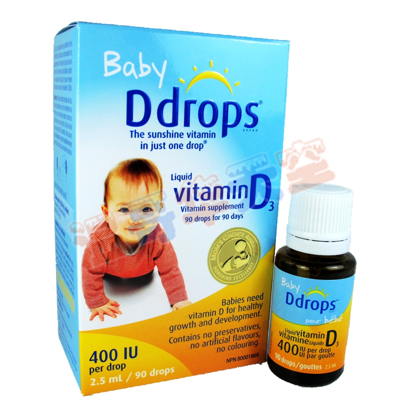 加拿大直郵 加版Baby d Ddrops嬰兒維生素D3滴劑400IU 90天量在類目 奶粉/輔食/營養品/零食, 嬰幼兒營養品, 維生素中 - 來自Buy2taobao.com提供專業的淘寶代購服務