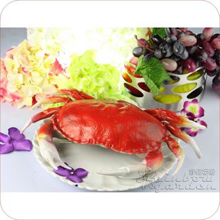  仿真海鲜动物 假仿真大螃蟹 逼真食品模型 U3743早教道具