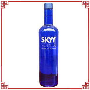  洋酒 原装进口 美国蓝天 深蓝伏特加 SKYY VODKA 750毫升 特价