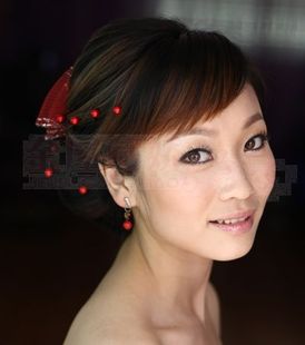 特价新款古装<em>新娘发型</em>配饰品韩式结婚纱头饰红