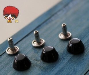  30包邮DIY包鞋饰品配件朋克尖钉/柳钉/钢钉/铆钉黑水桶钉 1cm