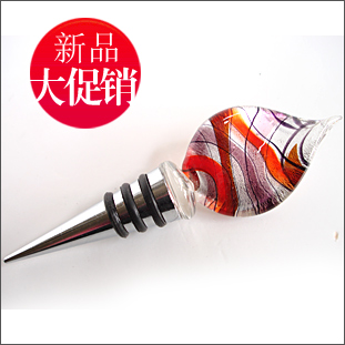 WB94出口意大利 琉璃+不锈钢纯手工定制 红酒瓶塞 精致摆饰饰品礼在类目 餐饮具, 酒壶/酒杯/酒具, 酒塞中 - 来自Buy2taobao.com提供专业的淘宝代购服务