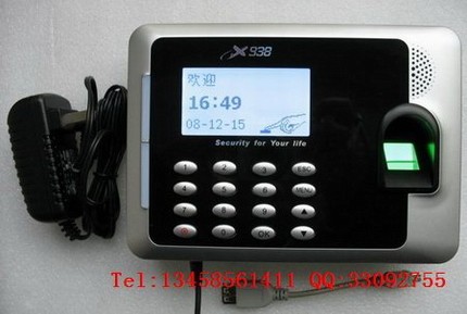 中控指纹考勤机/X938指纹打卡机/U盘考勤机*