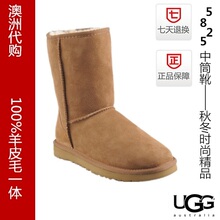 ���� Ƥëһ�� ��Ʒ UGG ������ë ѩ��ѥ ��Ƥ ��Ͳ�� Ů ѥ5825