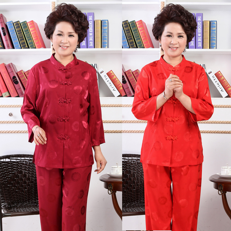 女士唐装套装夏季中老年喜庆红色老太太老人妈妈母亲生日过寿福字在类目 女装/女士精品, 中老年女装中 - 来自Buy2taobao.com提供专业的淘宝代购服务