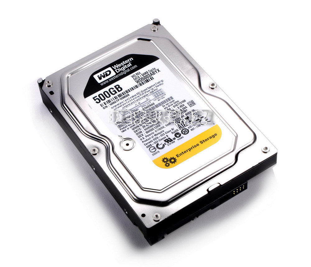西部数据盒装硬盘 企业级五年保 WD5003ABYX 500G 64 RE4 7200