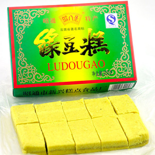  云南昭通特产食品 昭八景传统绿豆糕200克 老人食品松软好吃