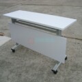【励轩家具15天】办公条桌子 条形折叠培训阅览台 台面可折P-X015
