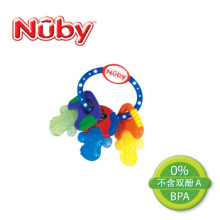 春夏必备5折 正品nuby/努比 锁匙冰胶固齿器/婴儿固牙器/婴儿牙胶