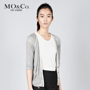 MO&Co. 摩安珂 春夏装 女装 M112COT04百搭休闲拼接式小