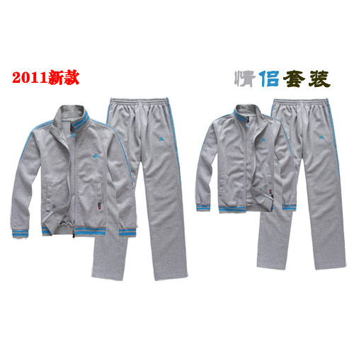 秋装2011新款<span class=H>促销</span>运动服 11231125A 情侣款套装  灰色