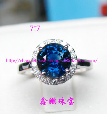 漂亮 18K金结婚季(配钻)天然矢车菊蓝宝石戒指 钻石戒指女戒 收藏精品 漂亮 18K金结婚季(配钻)天然矢车菊蓝宝石戒指 钻石戒指女戒 收藏精品