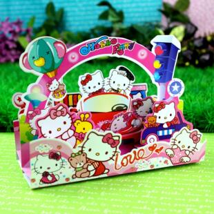  韩国创意贺卡 高级立体提篮式生日祝福贺卡批发价 小卡片 明信片