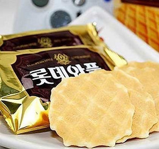  韩国原装乐天牛油鸡蛋煎饼 鸡蛋瓦夫华夫饼干 可丽薄饼 40(60)g