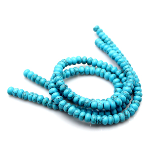  昌达 绿松石盘珠散珠加色绿松石散粒子DIY饰品配件材料半成品水晶