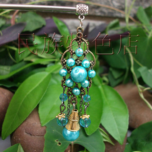  复古典盘发簪子中国民族风手工流苏结婚头饰古代发钗古装步摇多色