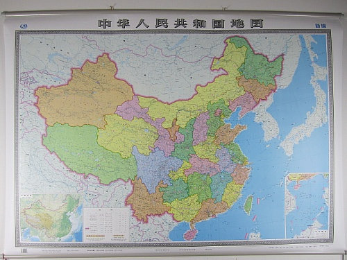 预定！2012新版中国地图挂图 精品双面覆膜无拼接 1.5*1.1米