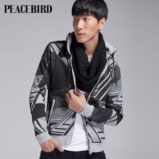 特惠太平鸟男装 新款外套正品时尚针织休闲服卫衣81511336003