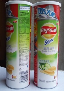  实体批发 百事膨化食品 乐事薯片清新清爽翡翠黄瓜味104g冲冠特价