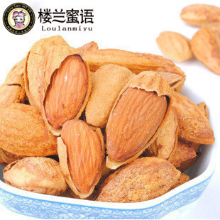  楼兰蜜语 新疆特产 超薄皮NP级奶油巴旦木180g 壳杏仁 满68元包邮