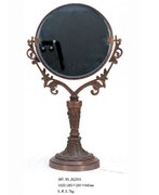 镜子工艺复古化妆镜纯铜老式仿古家居摆件别墅，会所装饰镜子